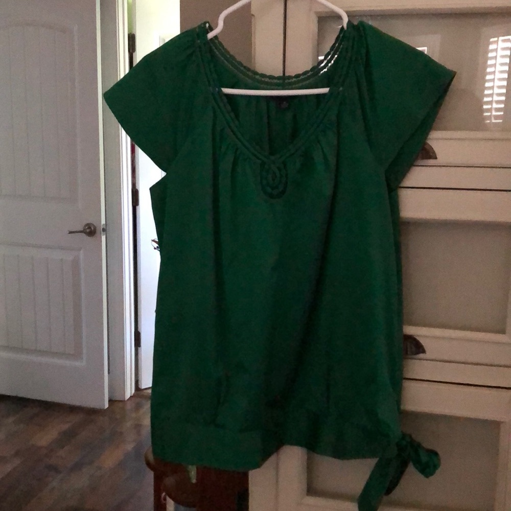 Banana Republic Green Silk Top